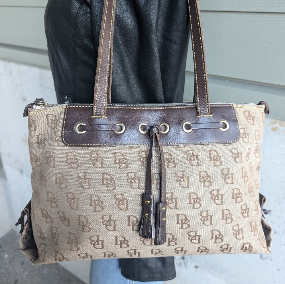 Dooney & Bourke Large Tassell Signature Bag